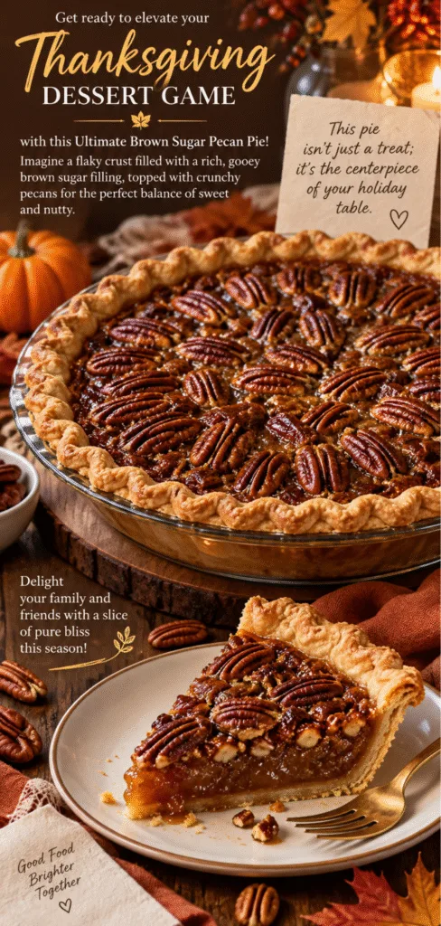 Thanksgiving Day Brown Sugar Pecan Pie