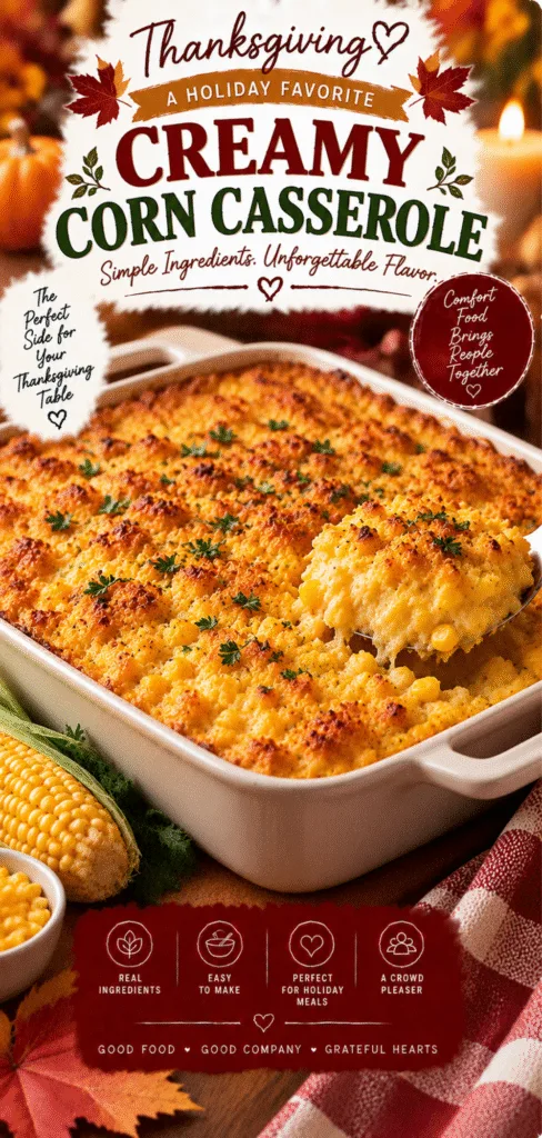 Thanksgiving Day Creamy Corn Casserole