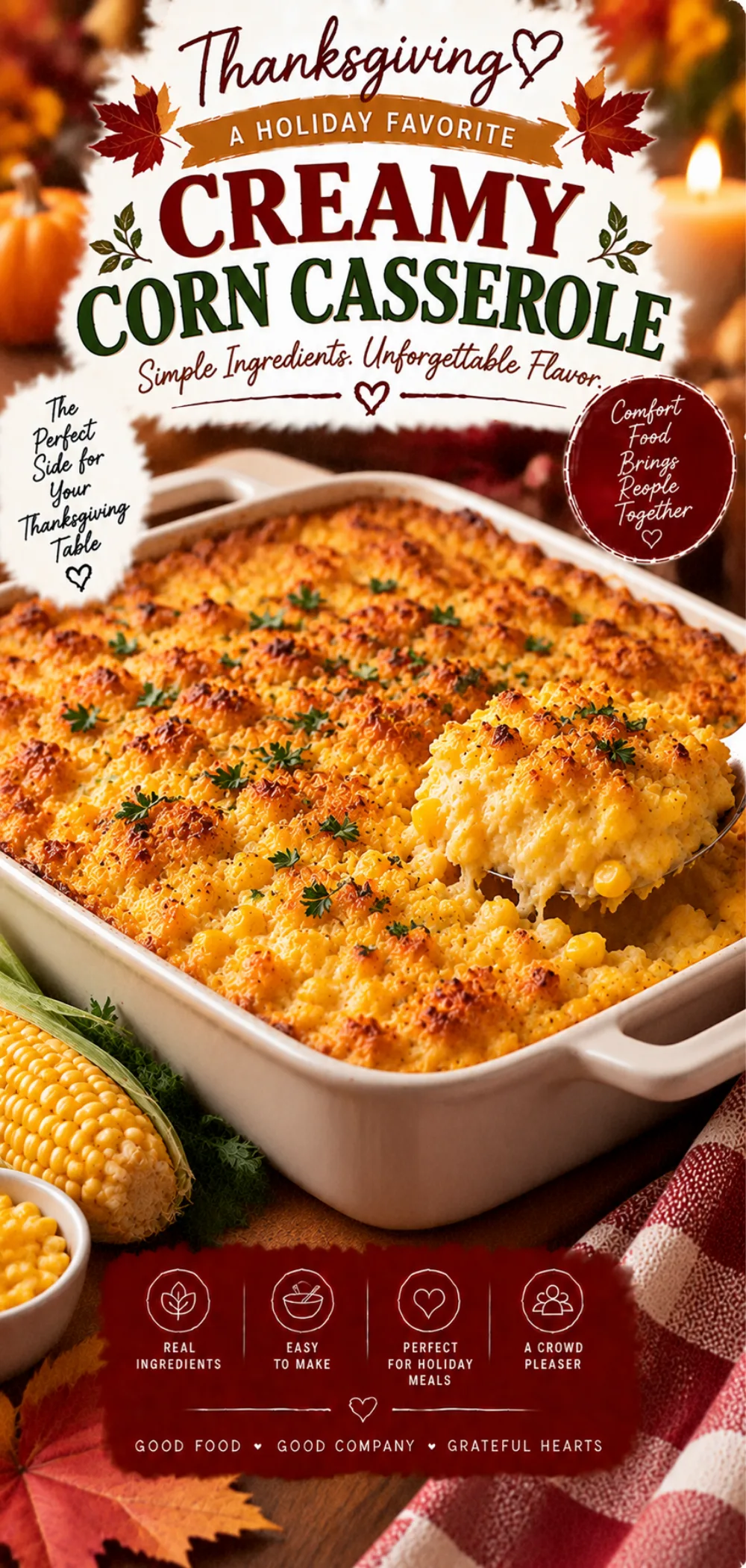 Thanksgiving Day Creamy Corn Casserole
