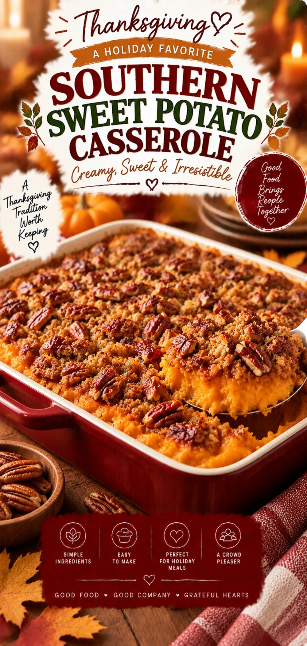 Thanksgiving Day Southern Sweet Potato Casserole