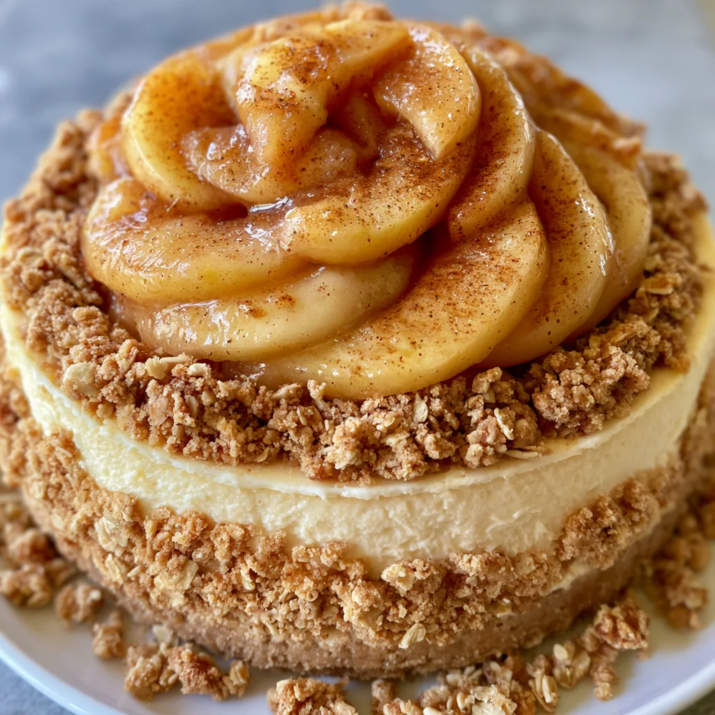 APPLE CRUMBLE CHEESECAKE