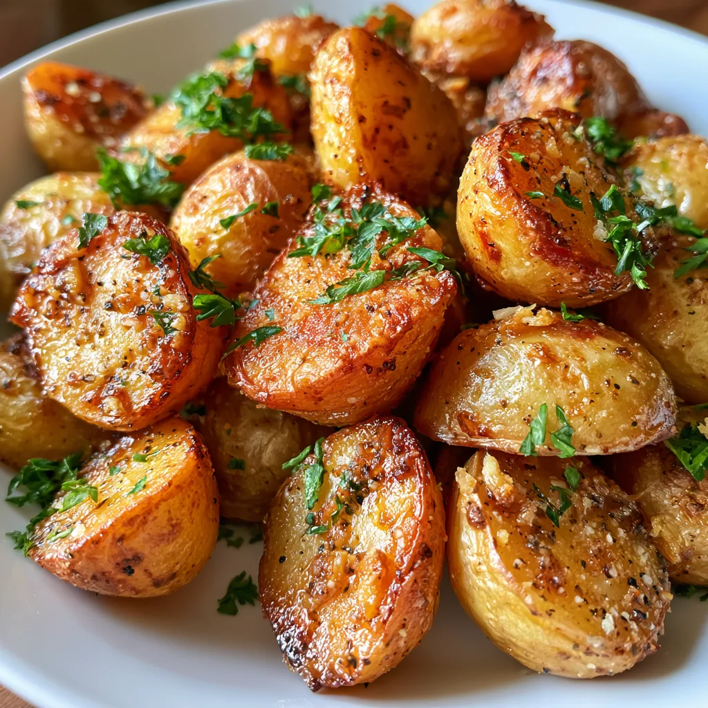 Air Fryer Garlic Parmesan Potatoes