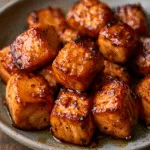 Air Fryer Honey Garlic Salmon Bites