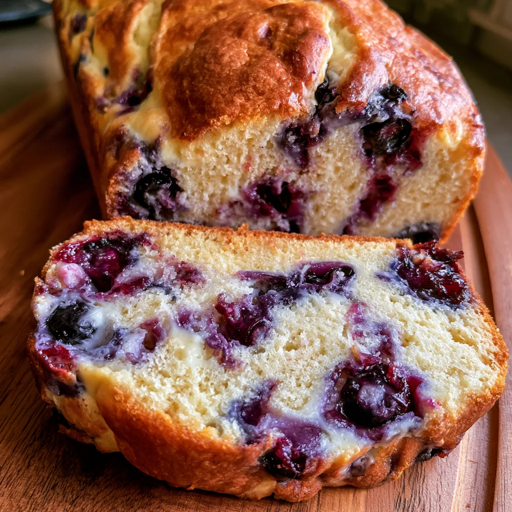 Blueberry Cream Cheese Breakfast Loaf