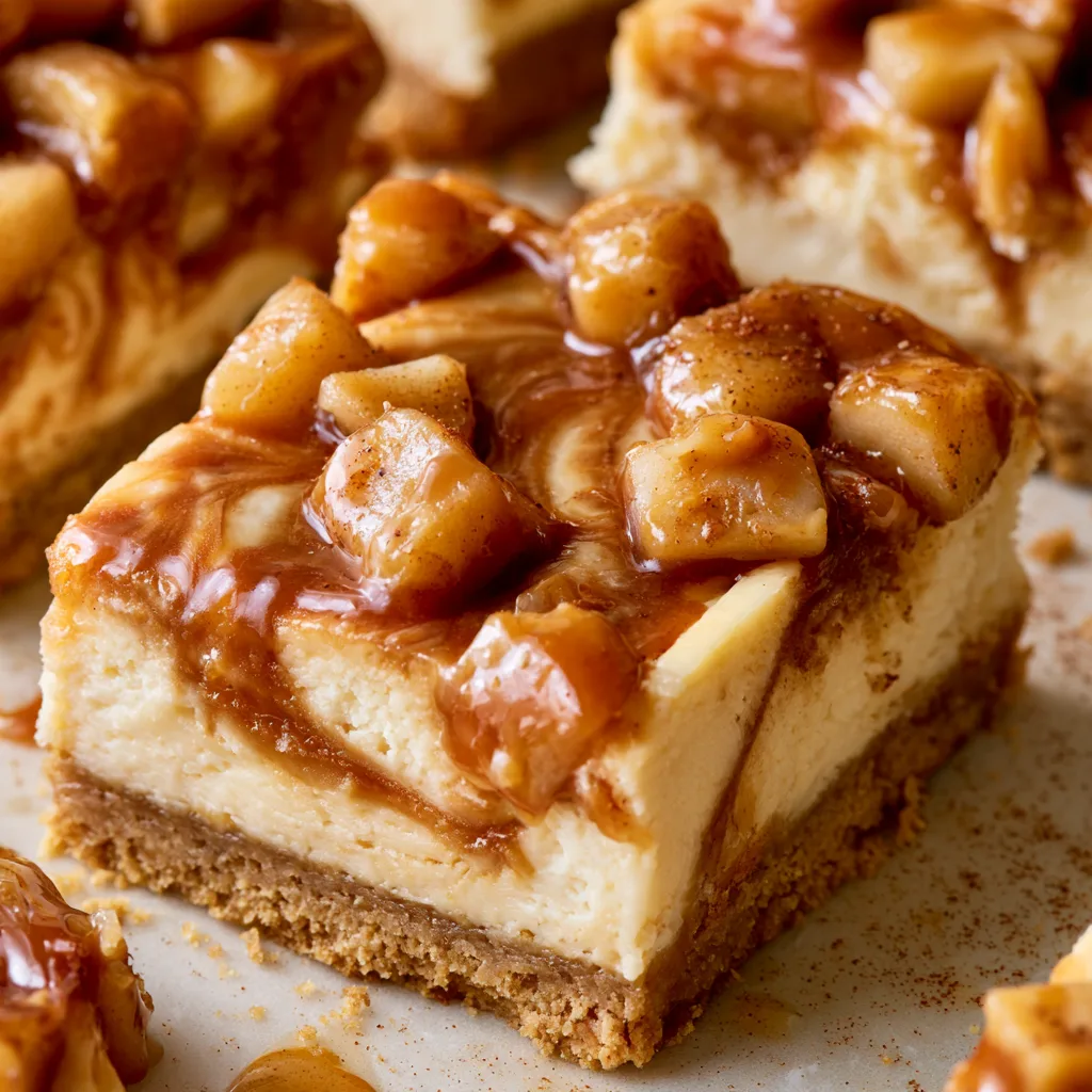 Caramel Apple Cheesecake Bars | Desserts Recipes