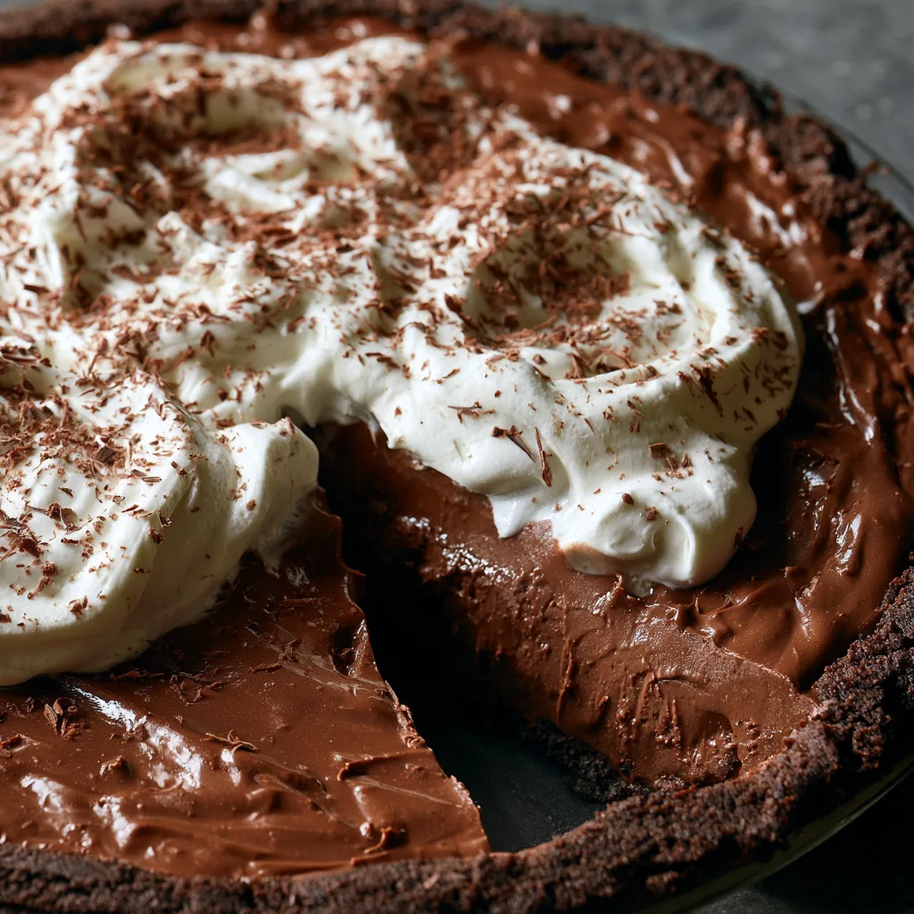 Chocolate Peppermint Silk Pie