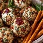 Christmas Cheese Ball Bites