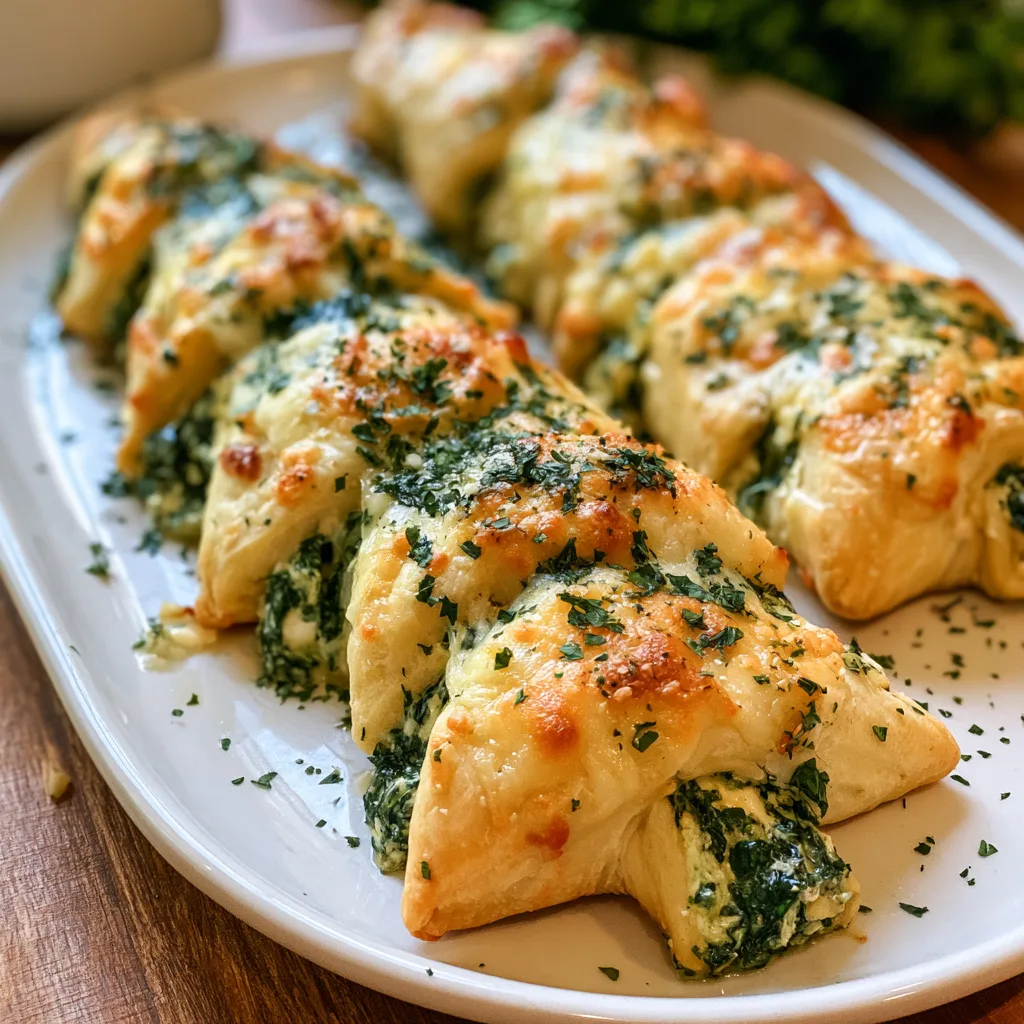 Christmas Tree Spinach Dip Breadsticks