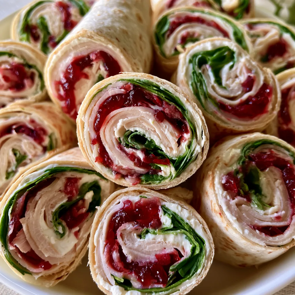 Cranberry Turkey Pinwheels