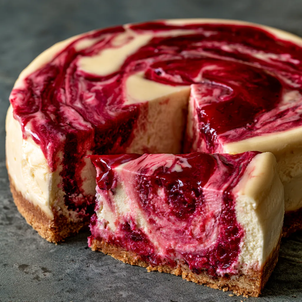 Cranberry White Chocolate Cheesecake