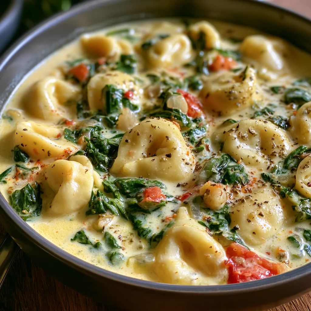 Crockpot Creamy Tortellini Soup