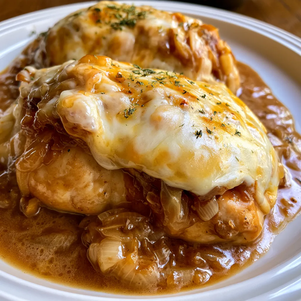 Crockpot French Onion Chicken