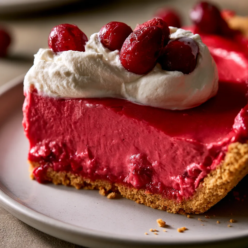 Easy Christmas Cranberry Cream Pie