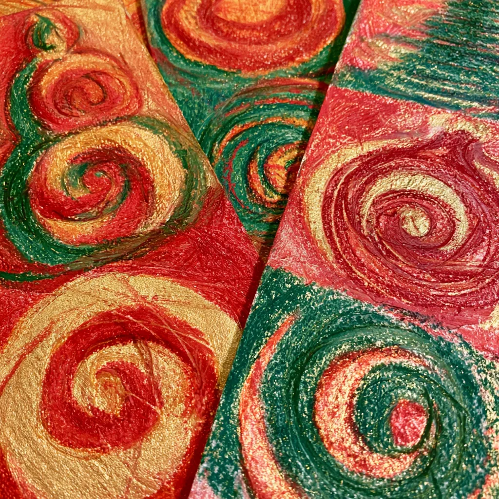 Easy Christmas Oil Pastel Art