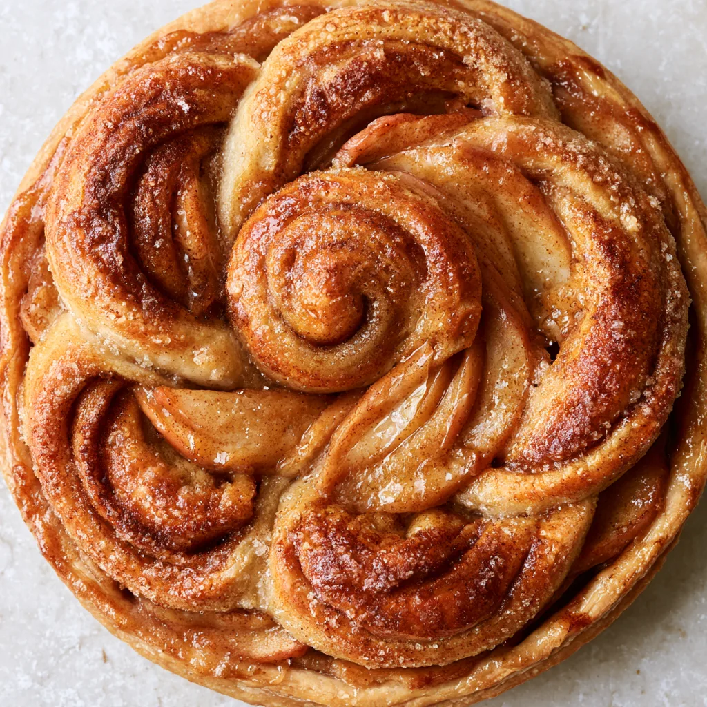Easy Cinnamon Roll Apple Pie