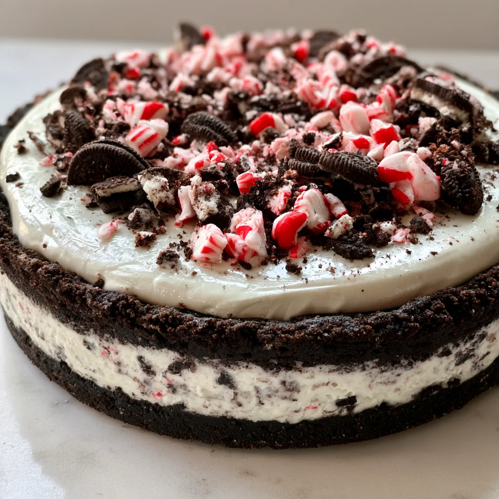 Easy Oreo Peppermint Pie
