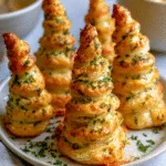Garlic Parmesan Puff Pastry Christmas Trees