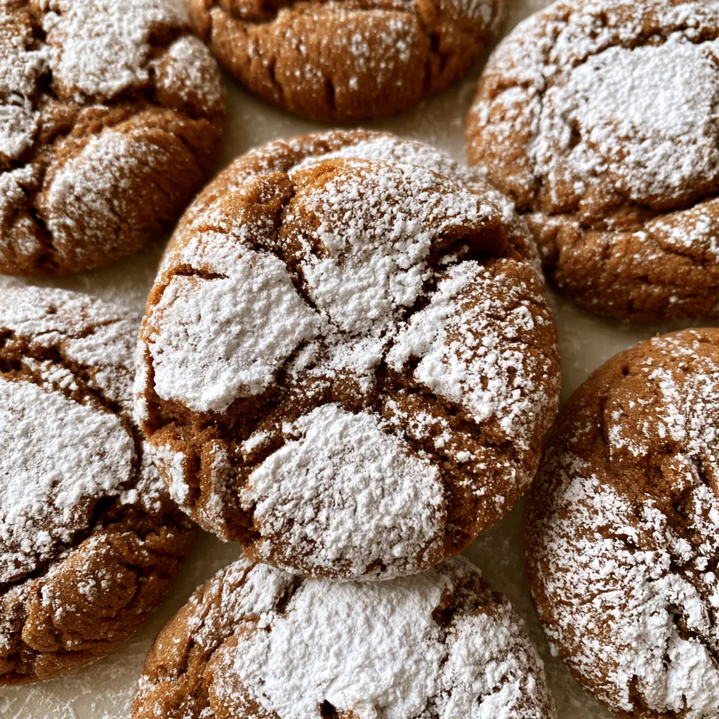 Gingerbread Crinkle Cookies