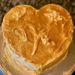 Gold Capricorn Heart Cake