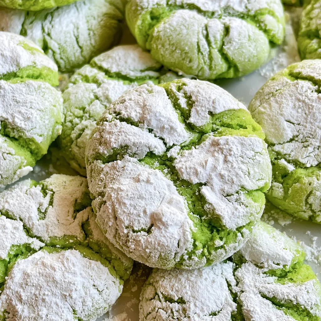 Grinch Crinkle Cookies