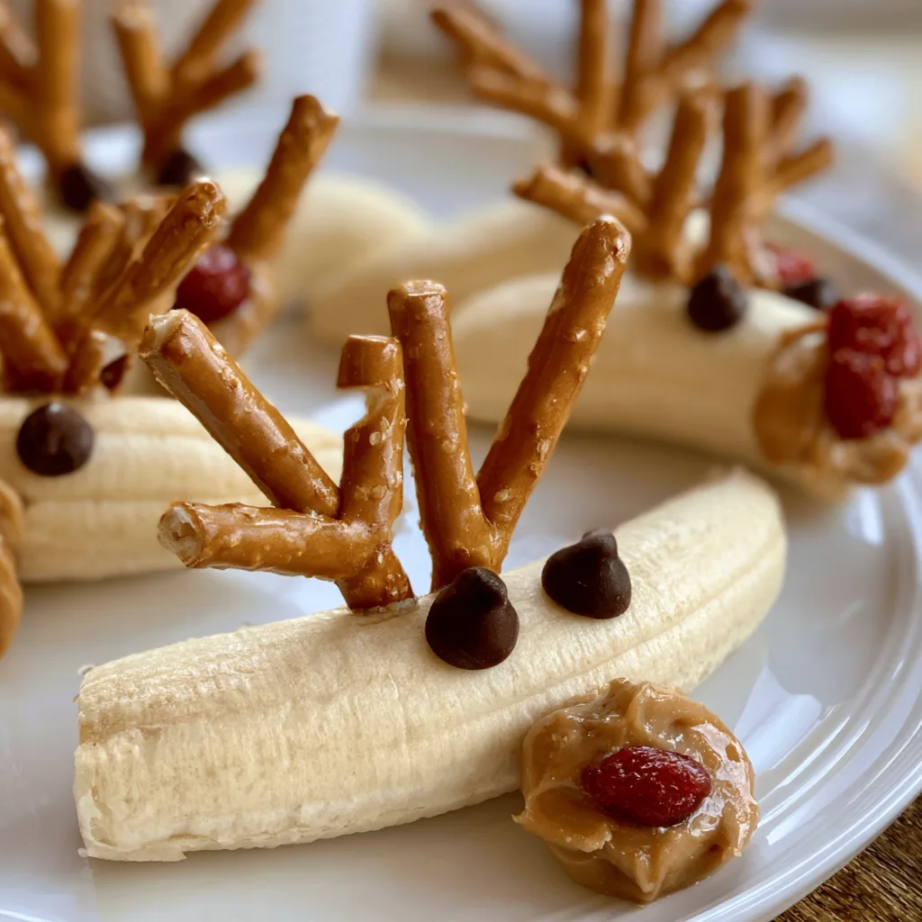Healthy Reindeer Banana Snacks