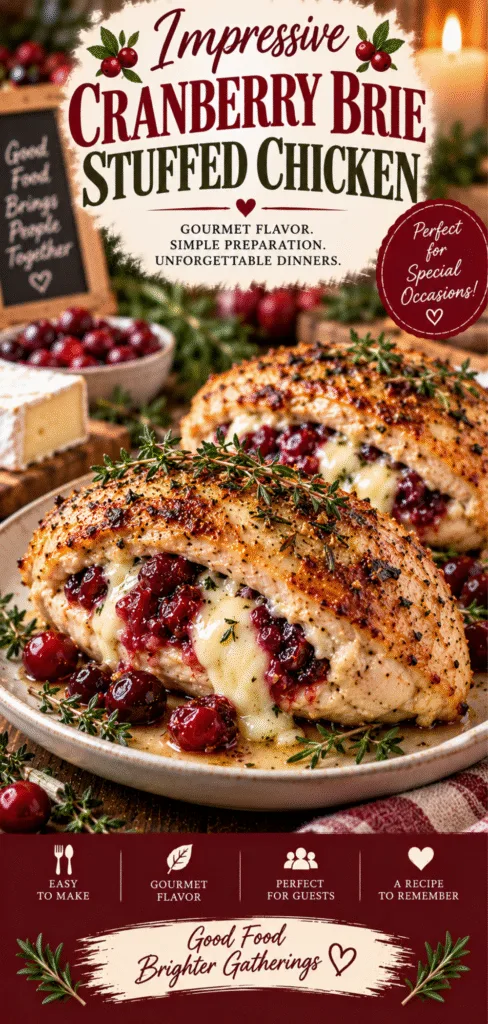 Impressive Cranberry Brie Stuffed Chicken