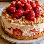 Irresistible No Bake Strawberry Crunch Cheesecake Recipe