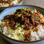 Korean Beef and Cabbage Bowls