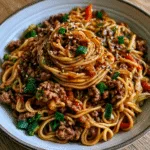 Korean Ground Beef Noodles