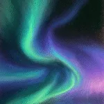 Northern Lights Oil Pastel Drawing