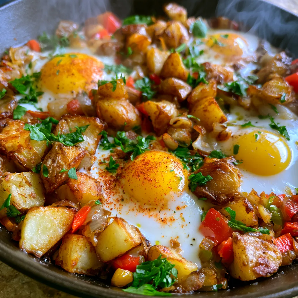 One-Pan Breakfast Potatoes and Eggs