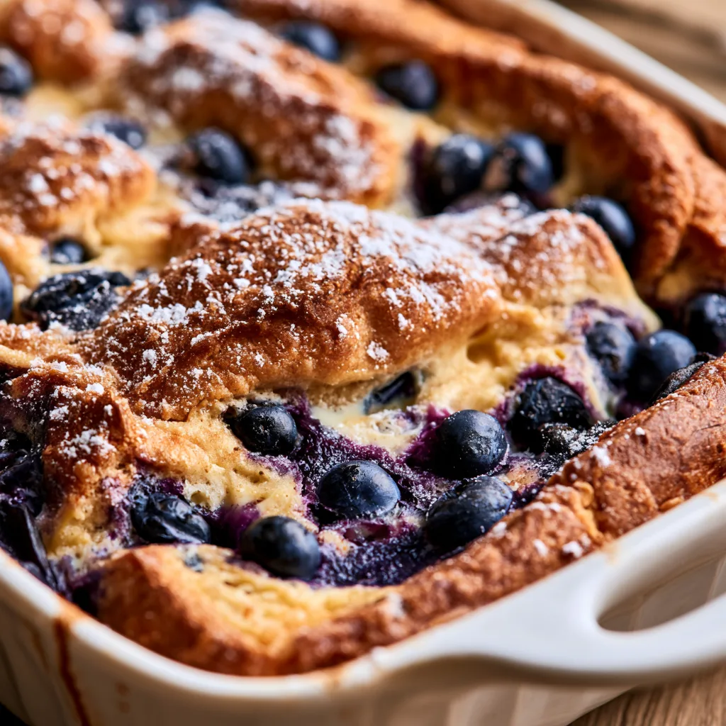Overnight Blueberry Breakfast Casserole