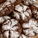 Peppermint Chocolate Crinkle Cookies