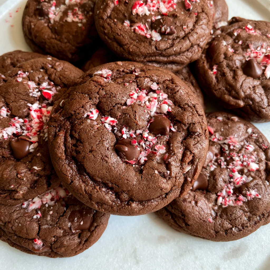 Peppermint Hot Chocolate Cookies