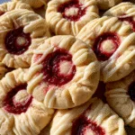 Raspberry White Chocolate Thumbprint Cookies