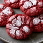 Red Velvet Crinkle Cookies