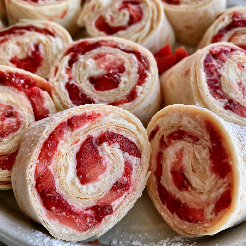 STRAWBERRY CREAM CHEESE PINWHEELS