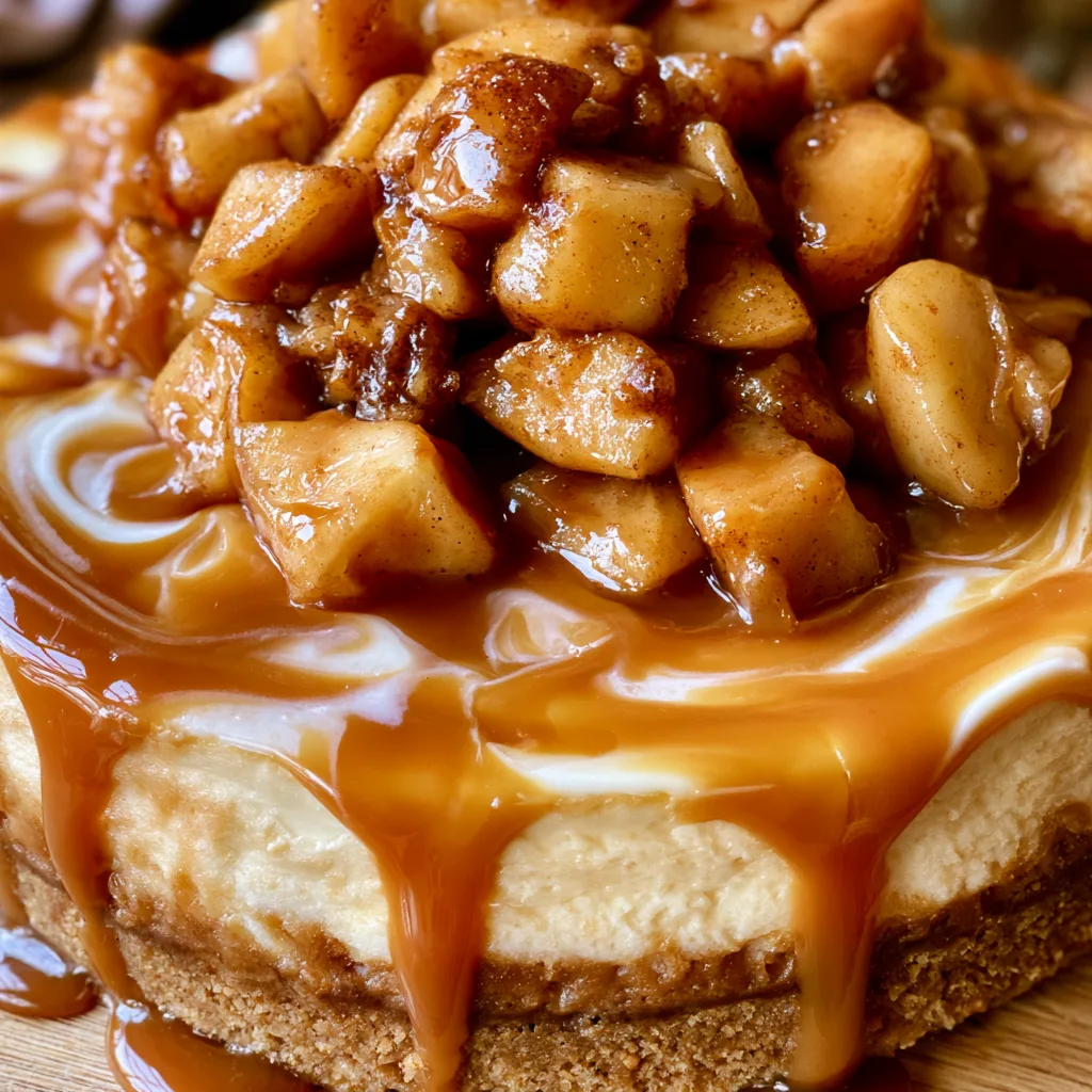 Salted Caramel Apple Cheesecake