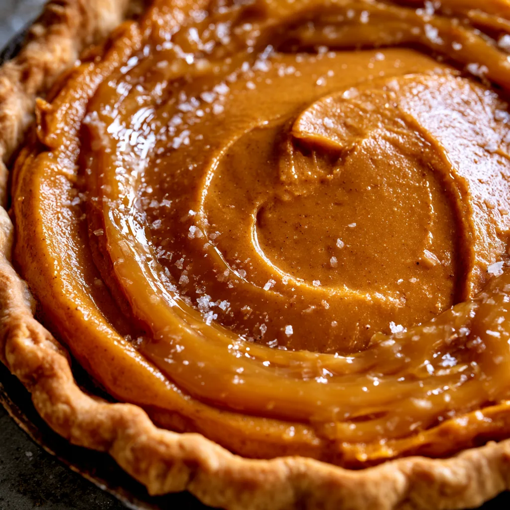 Salted Caramel Pumpkin Pie
