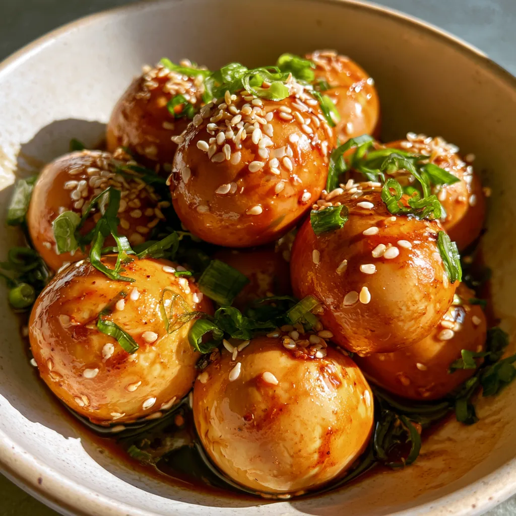 Sesame Soy Sauce Eggs
