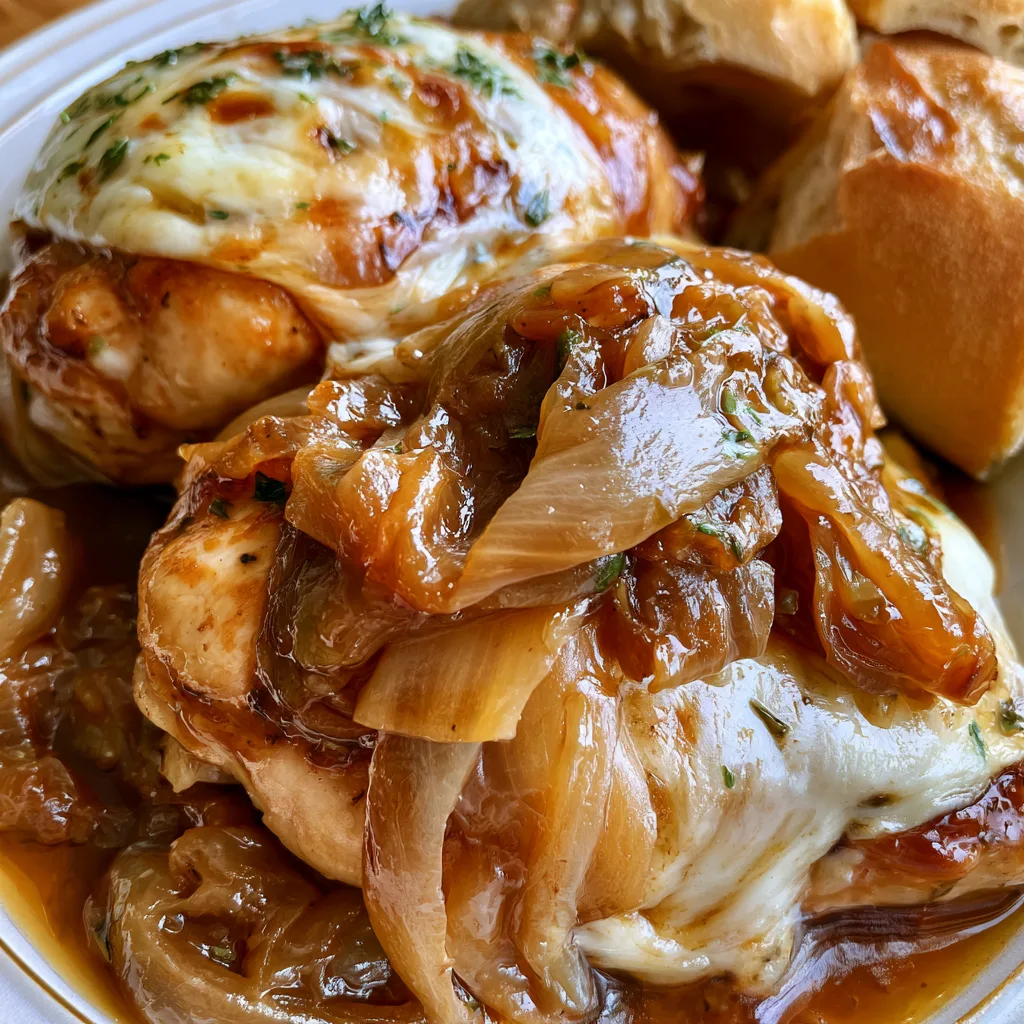 Slow Cooker French Onion Chicken