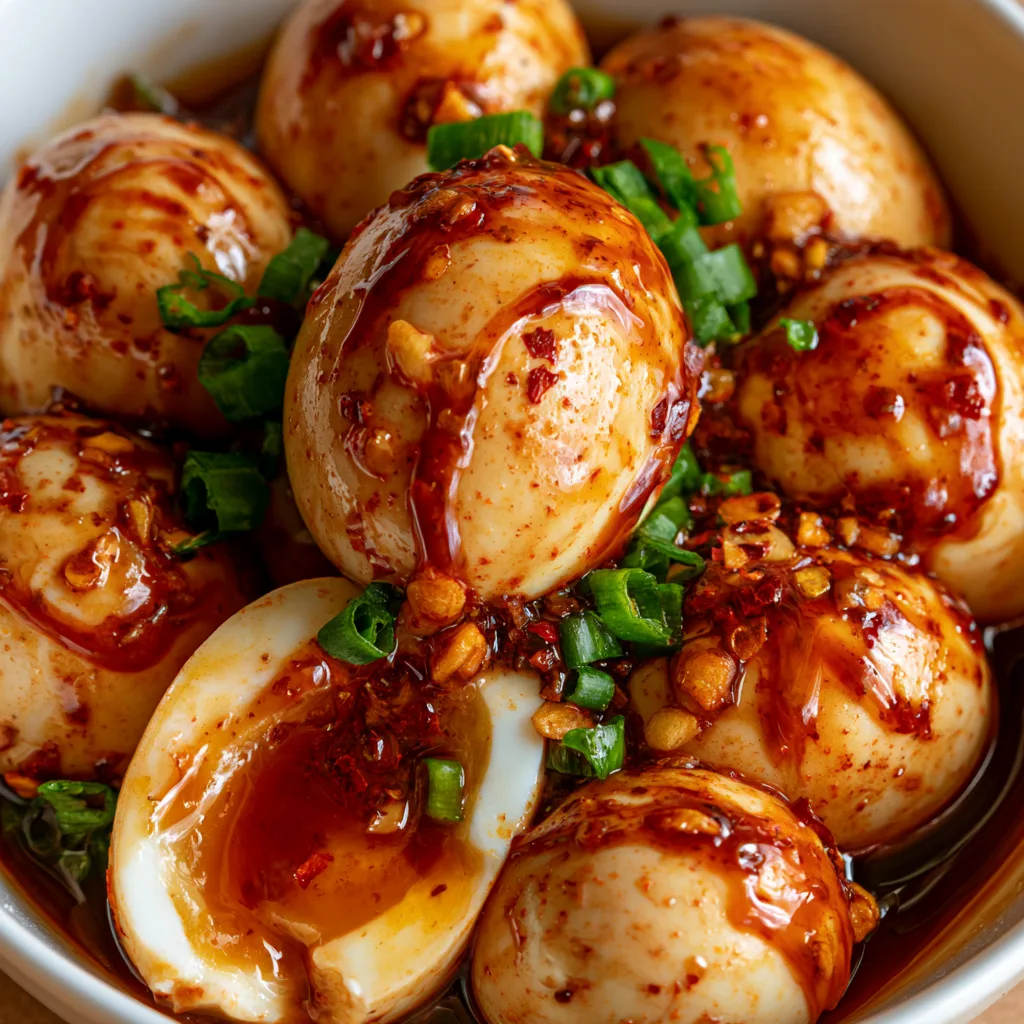 Spicy Garlic Soy Sauce Eggs