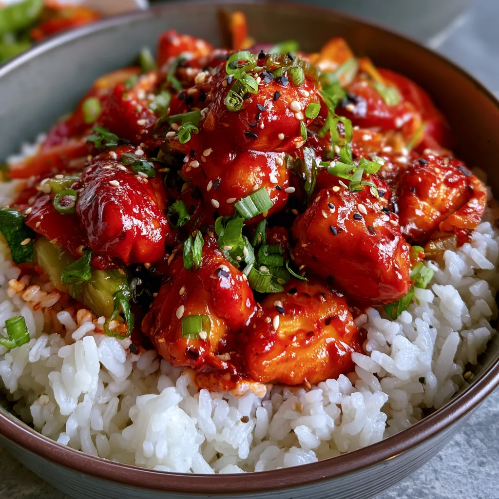Spicy Korean Chicken Bowls