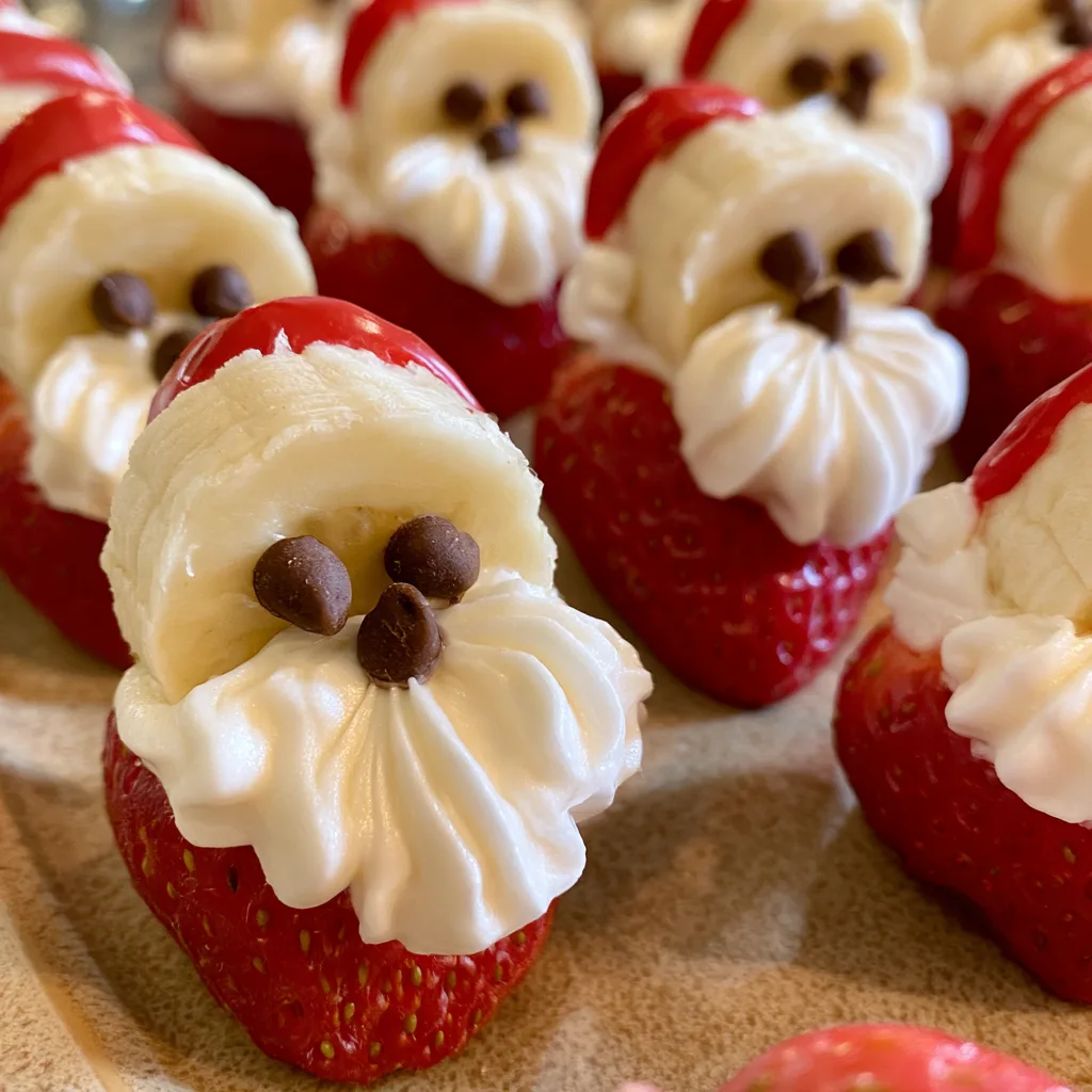 Strawberry Banana Santa Snacks