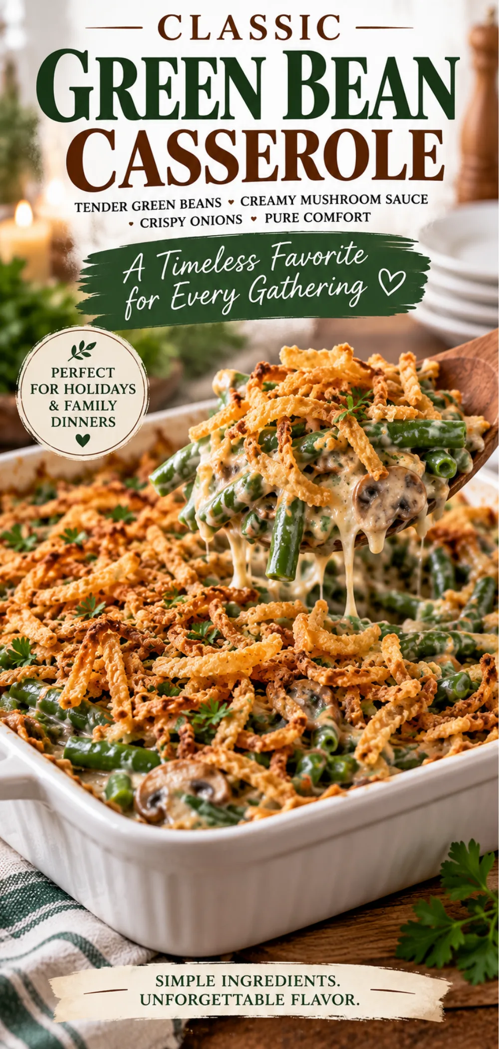 Traditional Recipe For Green Bean Casserole