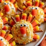 Turkey‑Shaped Cheese Ball Bites – Fun Kids’ Thanksgiving Snack