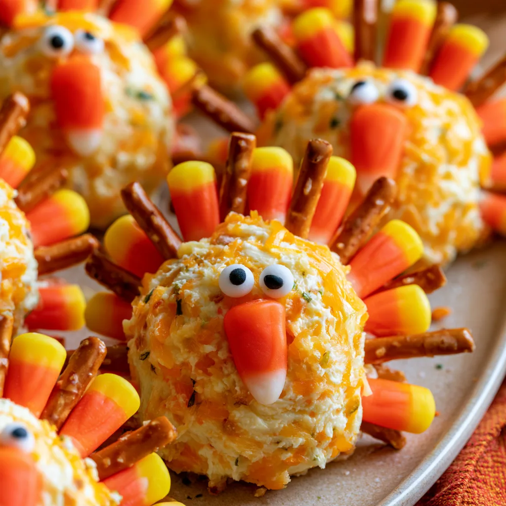 Turkey‑Shaped Cheese Ball Bites – Fun Kids’ Thanksgiving Snack