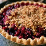 Winter Berry Crumble Pie