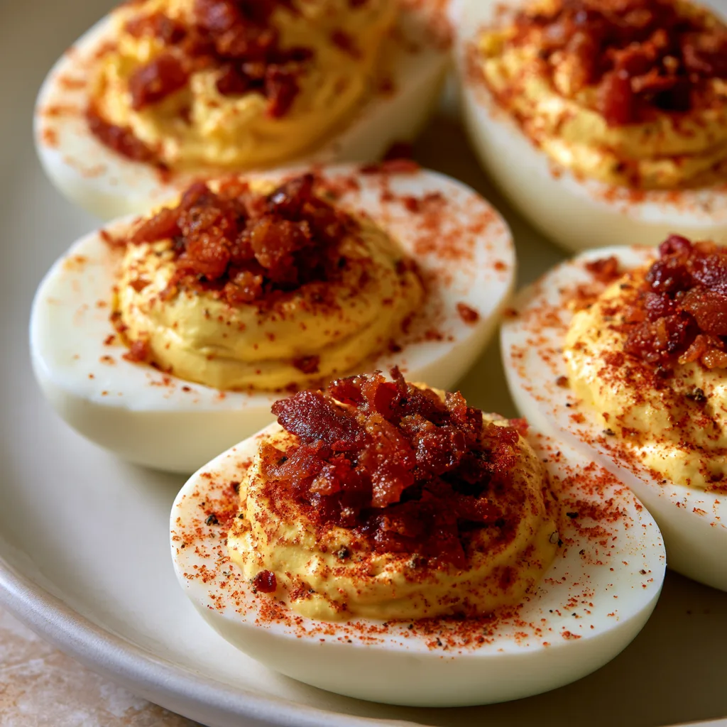 deviled eggs with bacon