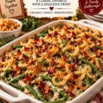 green bean casserole with bacon